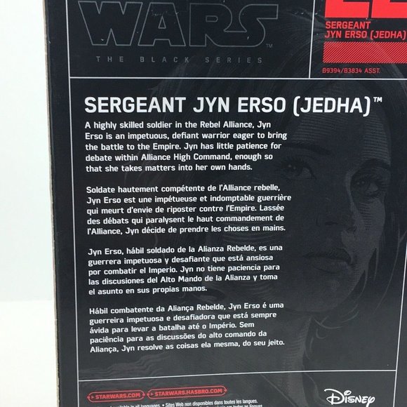 Star Wars Black Series Sergeant Jyn Erso Jedha 22 Action Figure Hasbro Disney 2 - Picture 8 of 12
